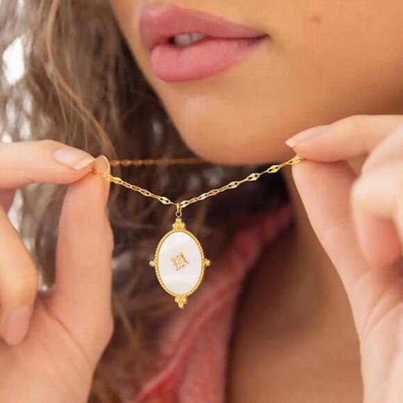New Plunder "Eileen" Mother of Pearl Necklace (20"-22") (24/7 Wearability) - Picture 1 of 7